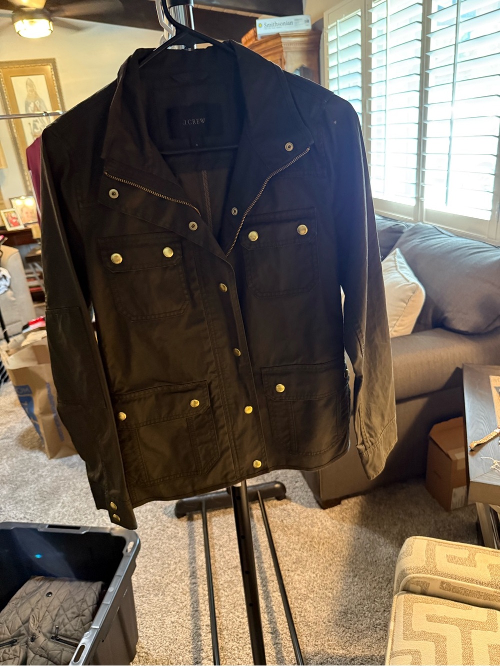 J. Crew S Dark Olive Military Field Jacket
